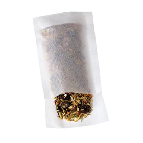 T-Sac tea filter bags in cup setup demonstrating easy brew and minimal mess.