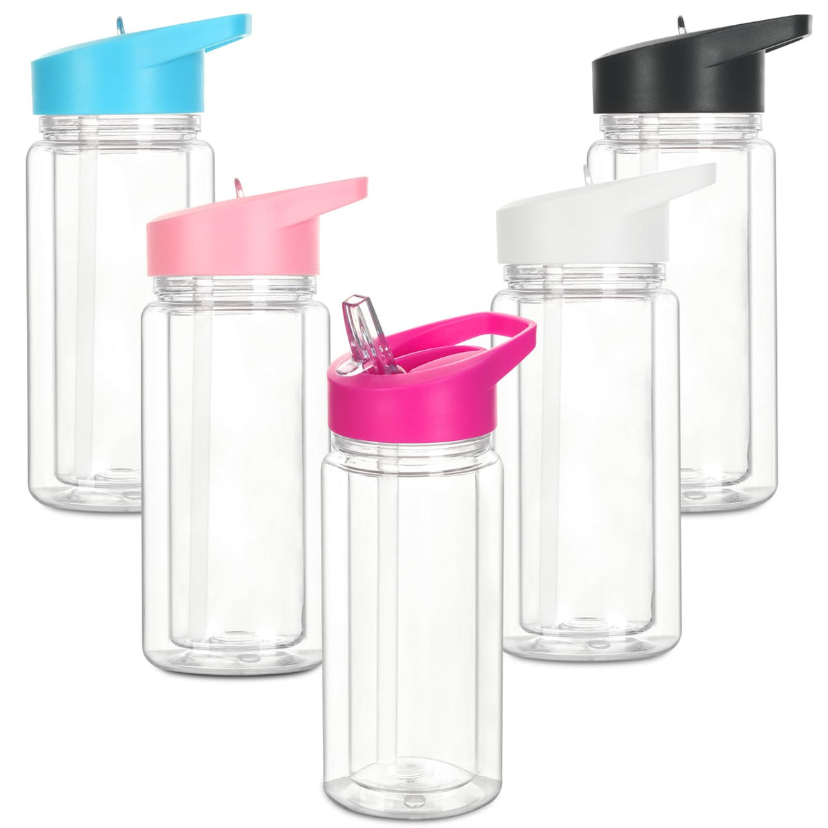 Tswofia 5-pack 10 oz snow globe tumblers in mixed colors for kids.