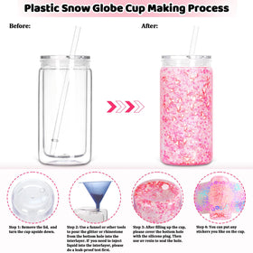 Tswofia plastic mason jar style cup ideal for personalized gifts