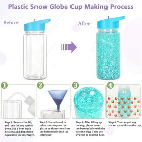 Tswofia included stickers and accessories to customize each cup.