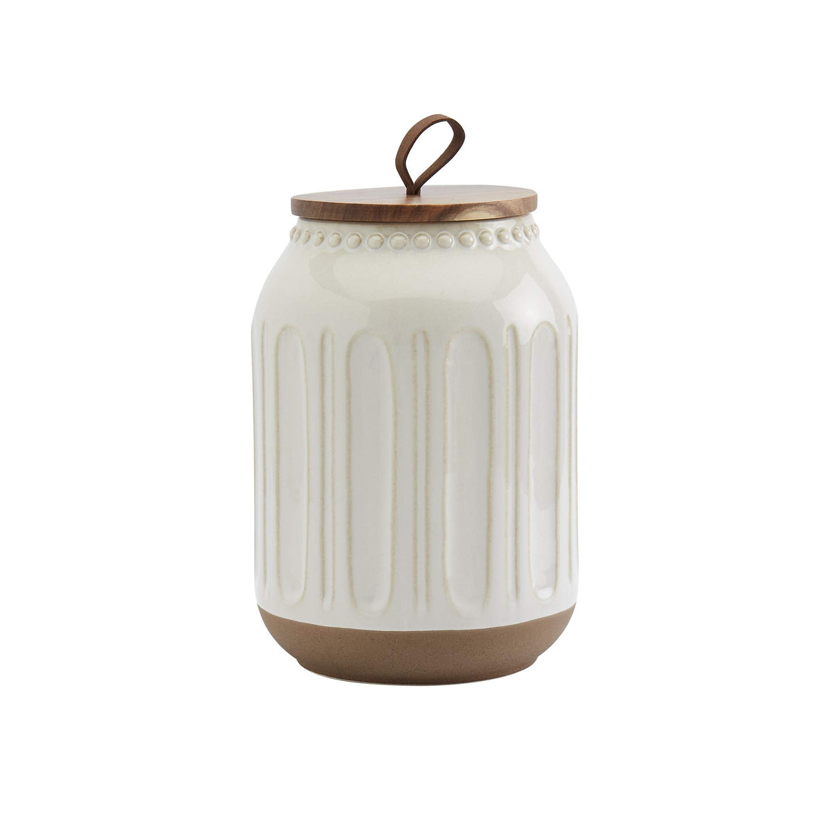 TTU embossed Ziggy pattern front view highlights two-tone glaze.