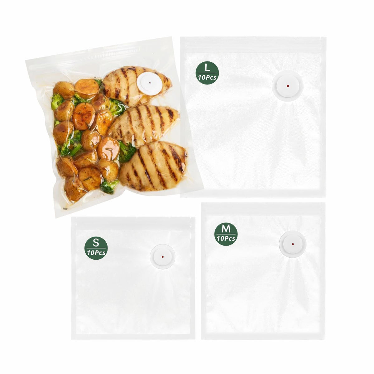 TTUGTTUG reusable vacuum bags 30-piece set, storage versatility.