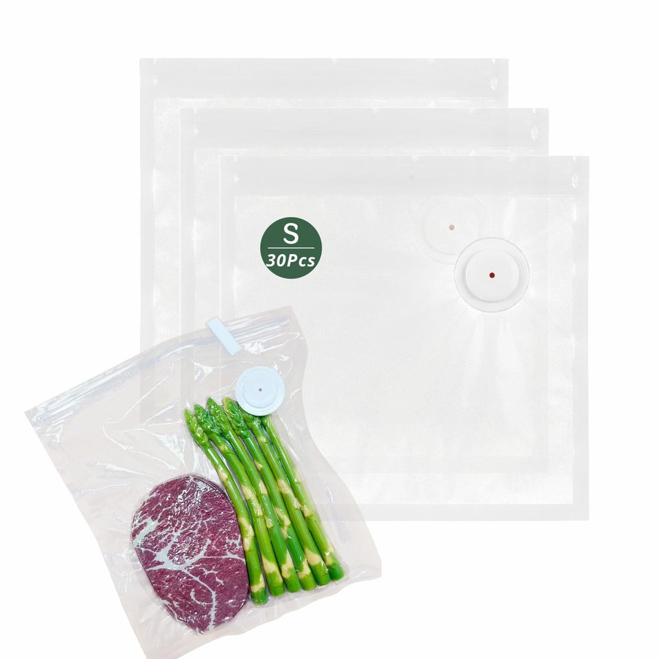 TTUGTTUG vacuum bag with airtight seal for sous vide and freezer storage.