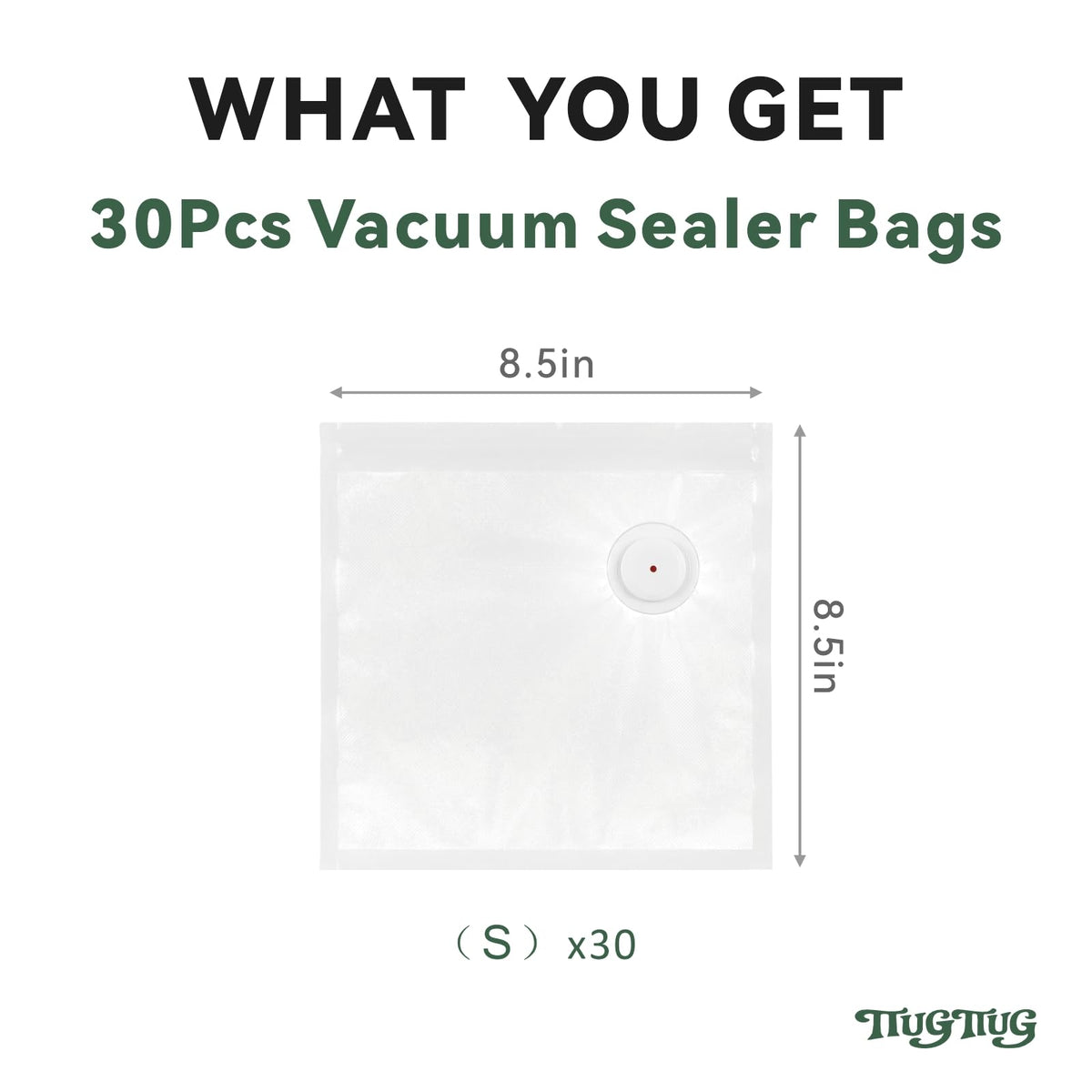 TTUGTTUG bag shows submersible air valve for complete immersion during cooking.