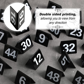 Tuanse acrylic numbers on black background improve legibility from distance