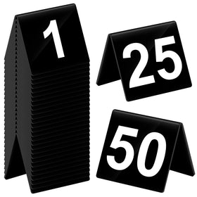 Tuanse table numbers 1-50 acrylic double sided for clear visibility