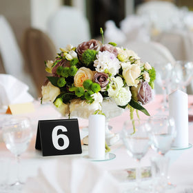 Tuanse table numbers measure 2.5 x 2.17 x 2 inches for compact placement.