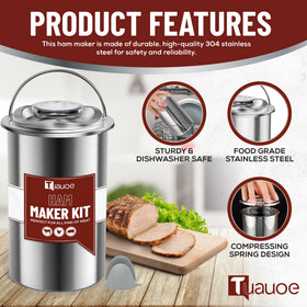 Tuauoe ham press with thermometer for precise cooking and safety