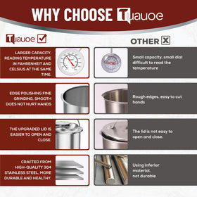Tuauoe meat bucket with lid cover for organized batches