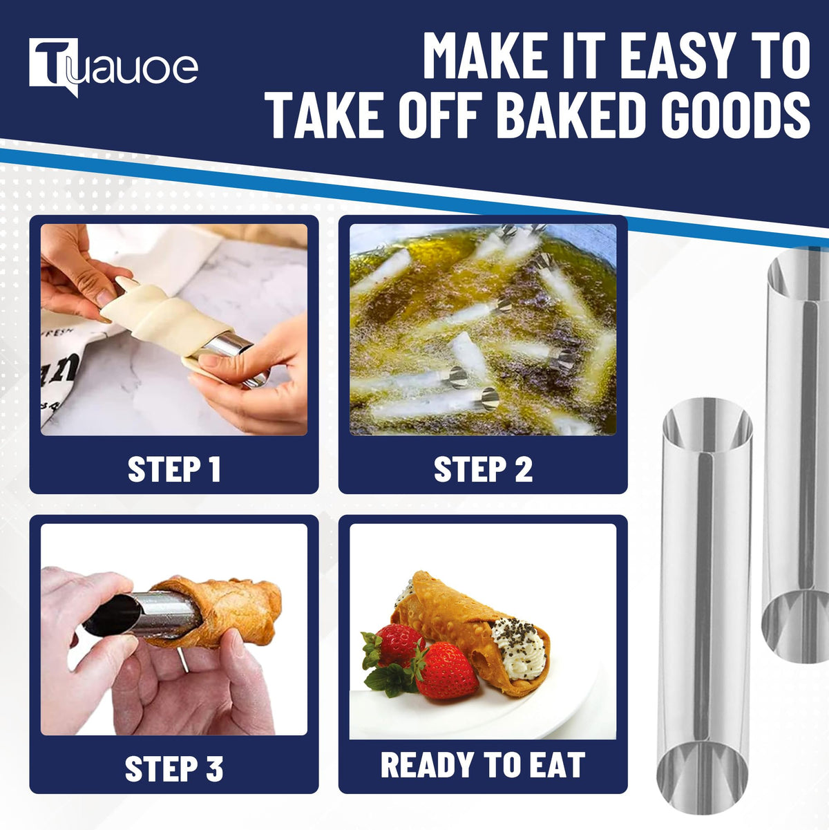 Tuauoe piping bag for controlled filling and smooth textures