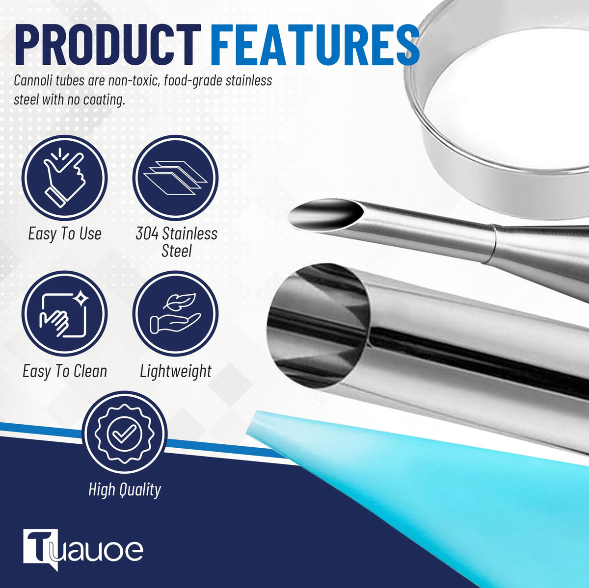 Tuauoe puff nozzle tip helps decorate creamy fillings neatly