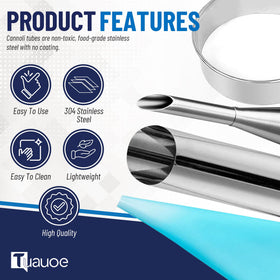 Tuauoe puff nozzle tip helps decorate creamy fillings neatly