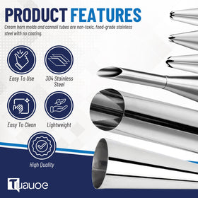 Tuauoe puff nozzle tip for precise cream filling and decorative detailing.