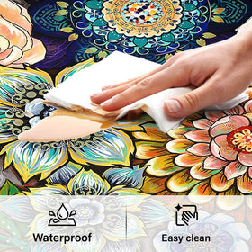 Tubeamin easy-care stain-resistant kitchen rug wipes clean with a damp cloth