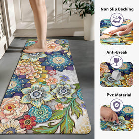 Tubeamin non-slip waterproof kitchen mat protects floors and prevents slips