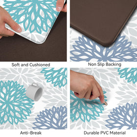 Tubeamin teal memory foam-inspired mats support feet and knees during long cooking sessions.
