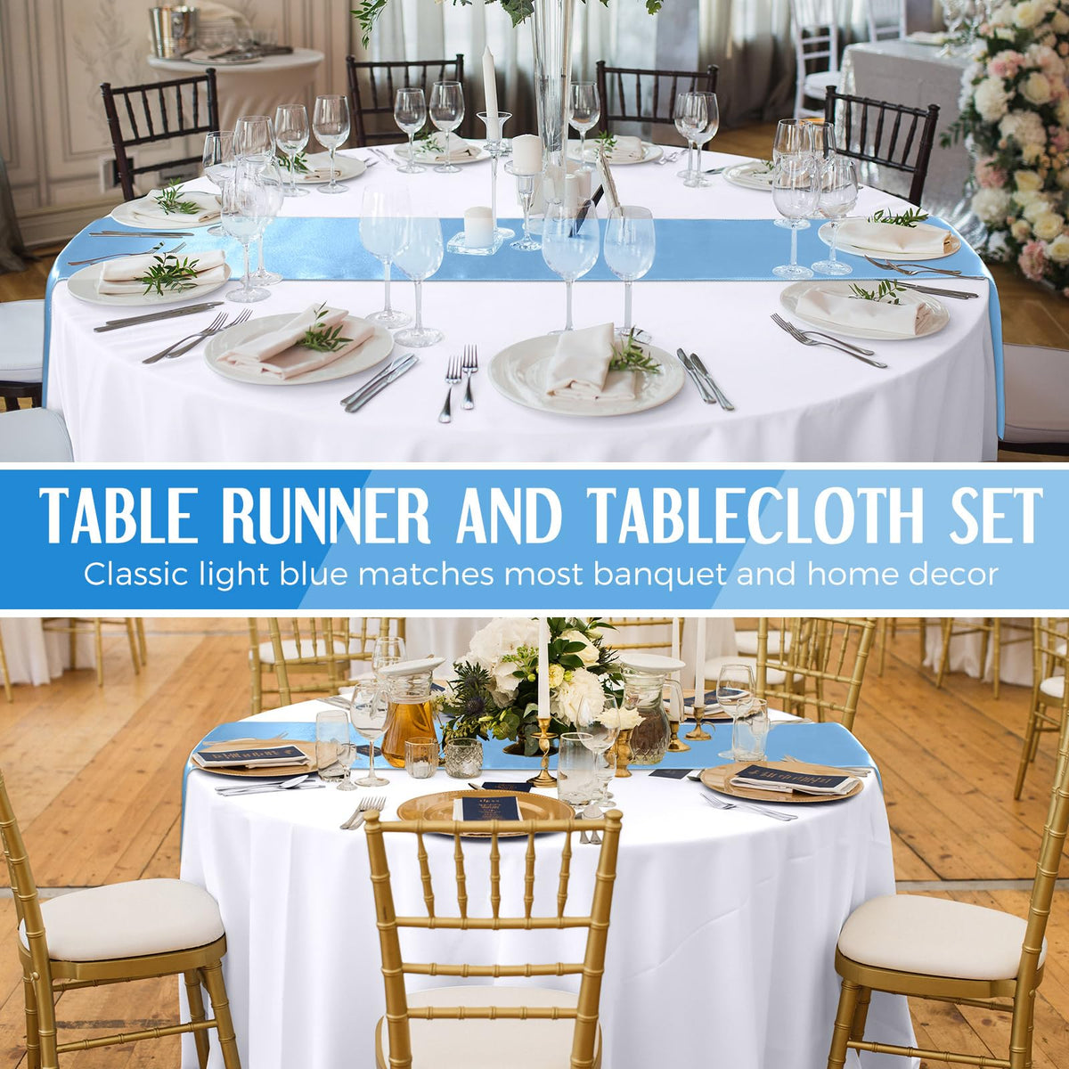 Tudomro baby shower table decor creates clean, elegant surfaces.
