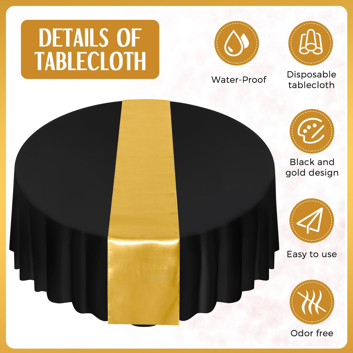 Tudomro satin table runner close-up texture with a glossy finish.