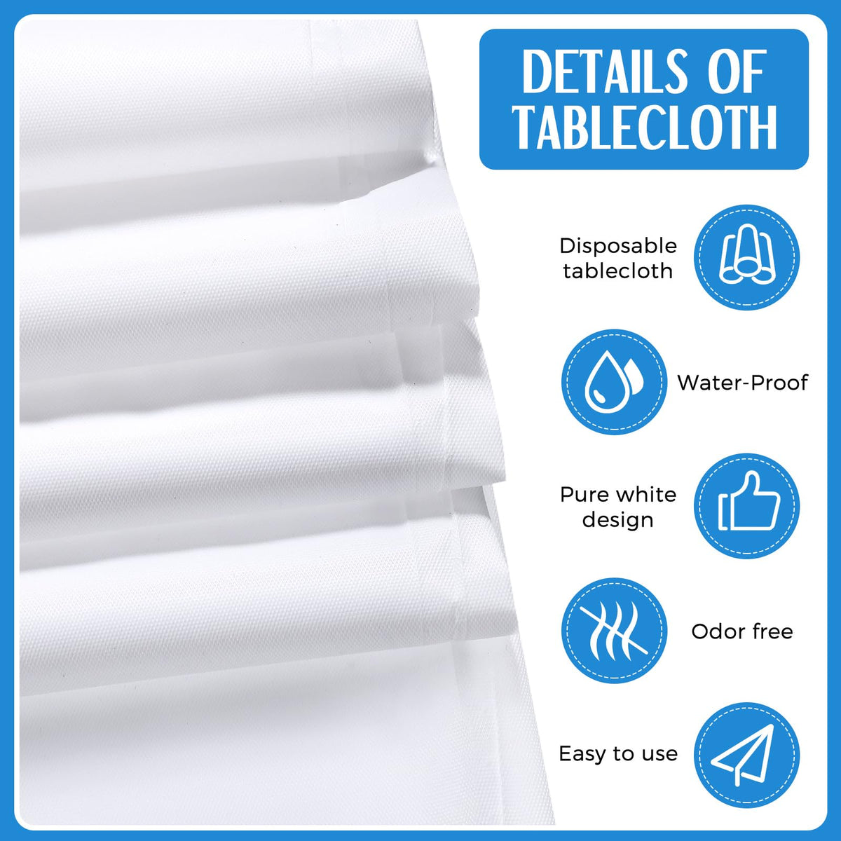 Tudomro packaged set includes six tablecloths and six runners for convenient events