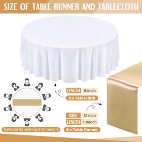 Tudomro round champagne tablecloth for classy celebrations