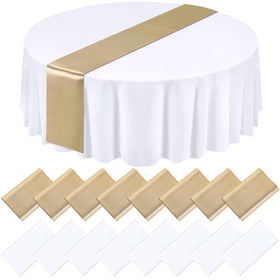 Tudomro round white tablecloth for a clean, festive backdrop