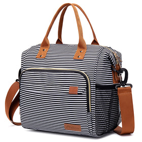 TuErCao insulated lunch bag main compartment keeps meals organized for work.