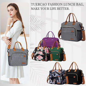 TuErCao lunch bag dimensions allow room for meals.