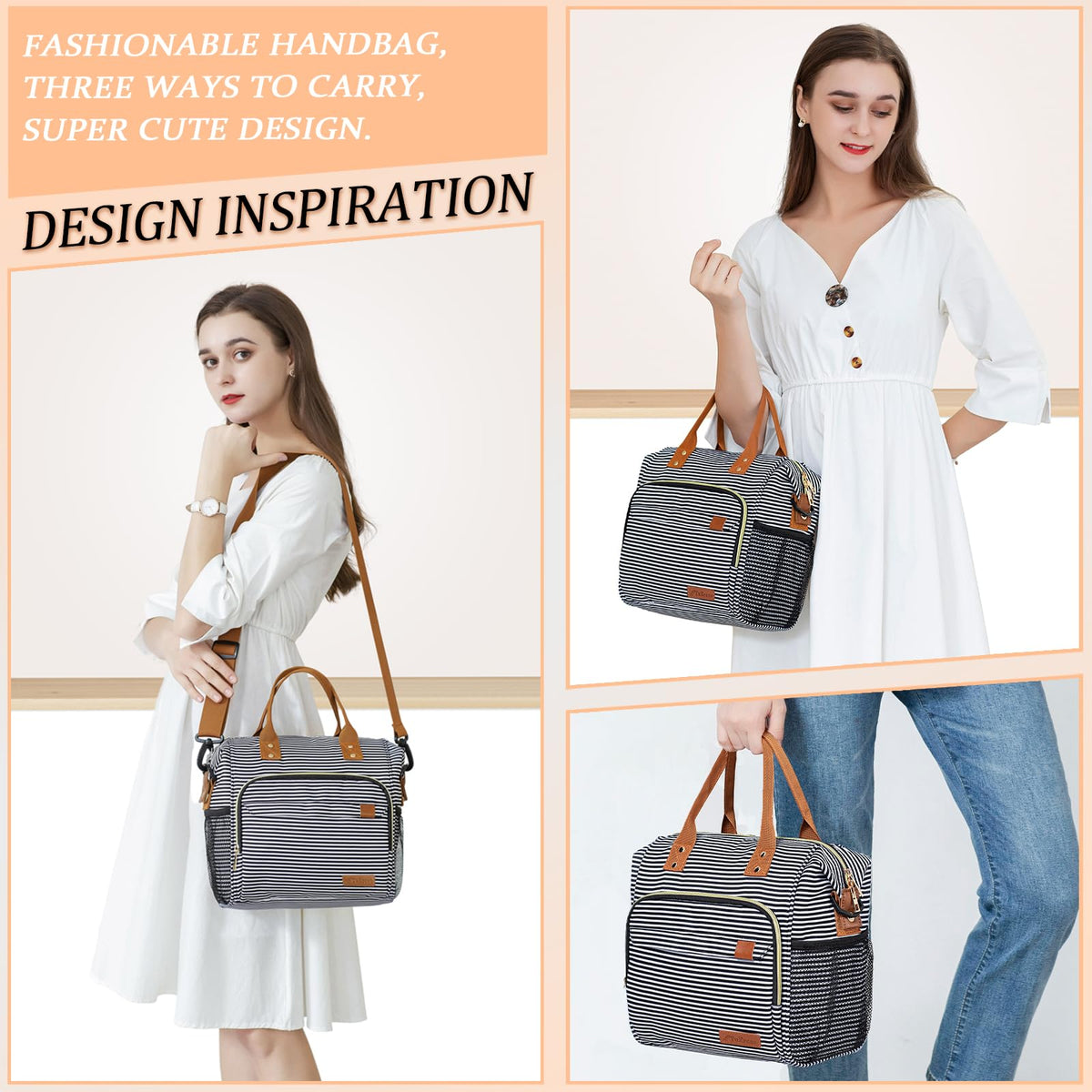 TuErCao insulated tote is versatile for work, travel, picnics.