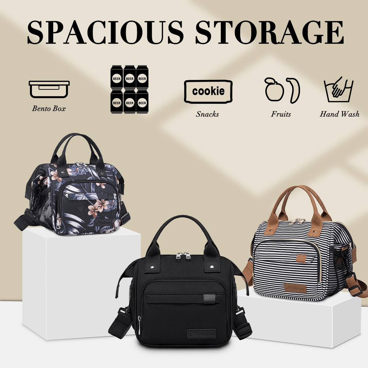 TuErCao insulated cooler bag ready for picnic or beach day.