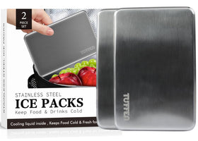 Tuffen ice pack inside a lunch box keeps items cool without freezing.