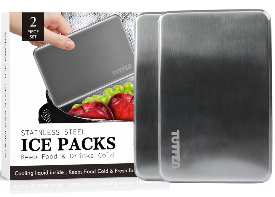 Tuffen ice pack inside a lunch box keeps items cool without freezing.