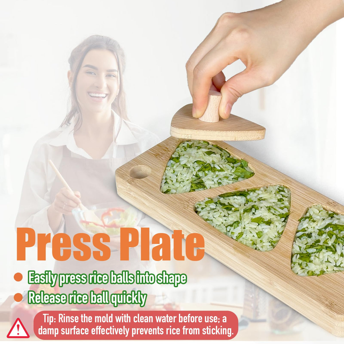 Tuiiopoli triangular rice ball mold blends tradition with efficient home use.