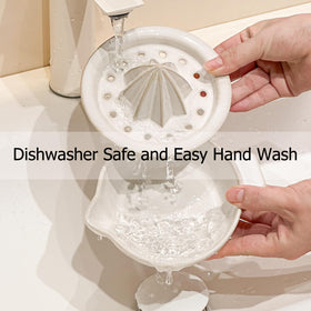 Tuioyoc ceramic glaze finish highlights craft and cleans with dishwasher-safe convenience.