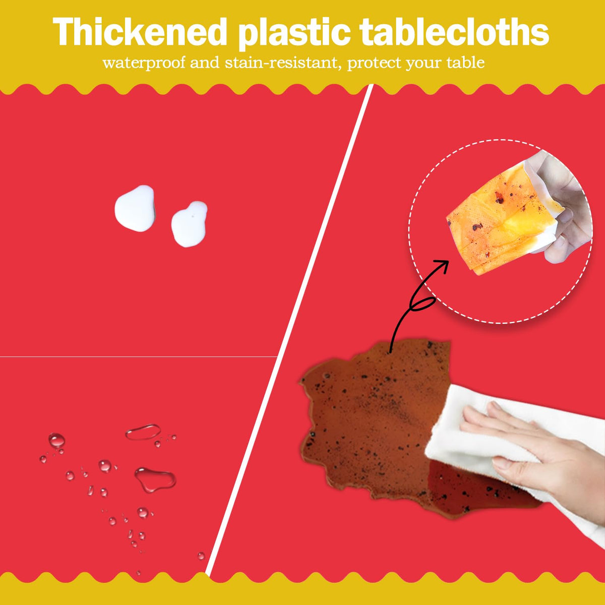 tujol 54x108 tablecloth spread on table for gatherings