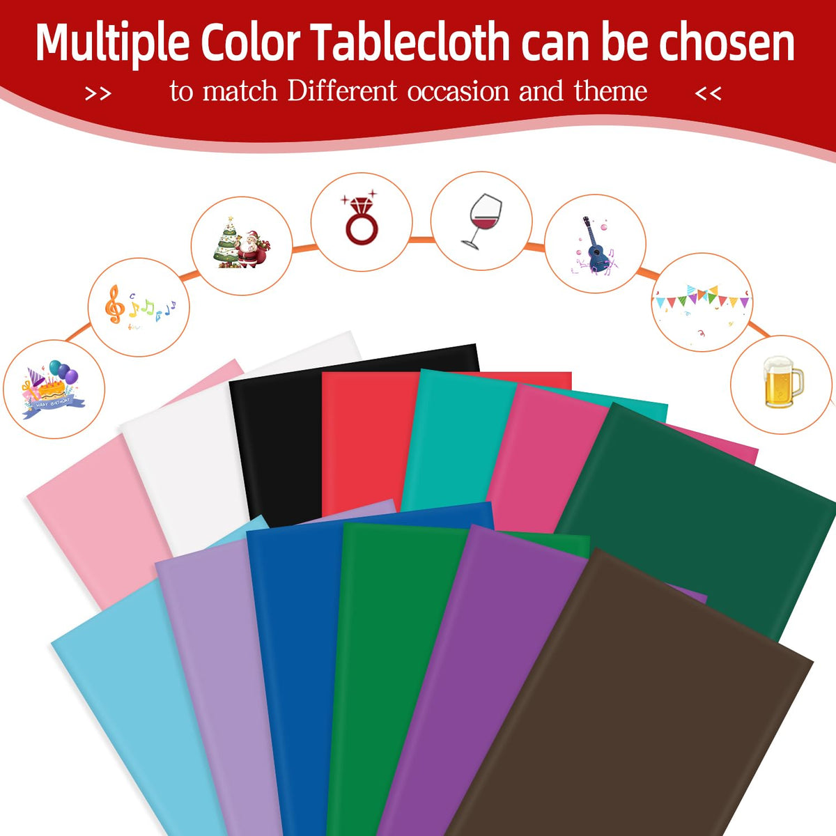 Tujol hot pink tablecloths offer color options to fit party themes.