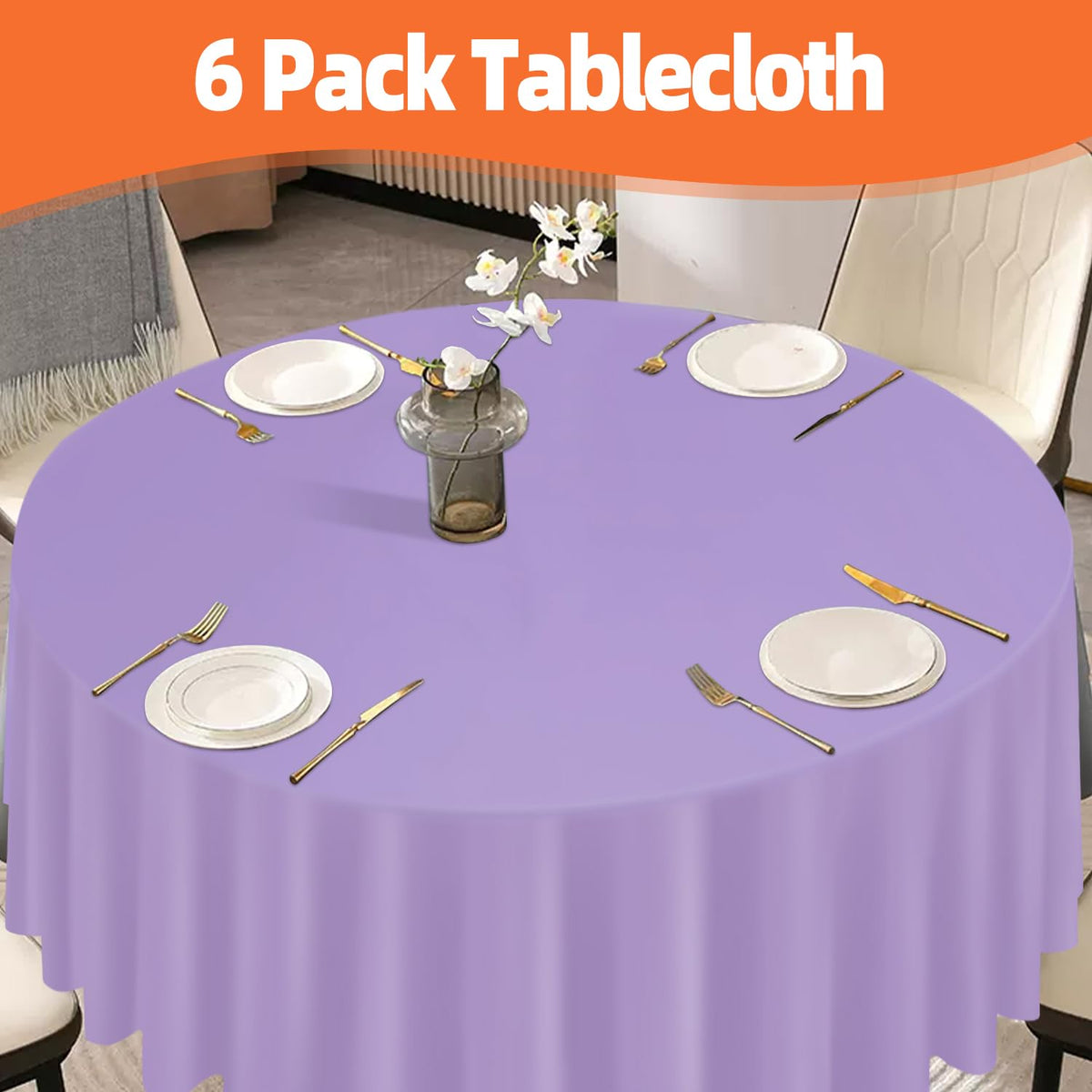 Six-pack value keeps multiple tables ready for family dinners or parties.