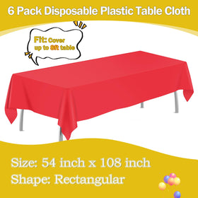 tujol red tablecloth rolled for easy disposal after meals