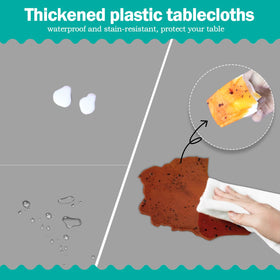 Tujol Silver disposable tablecloth enables quick cleanup after events.
