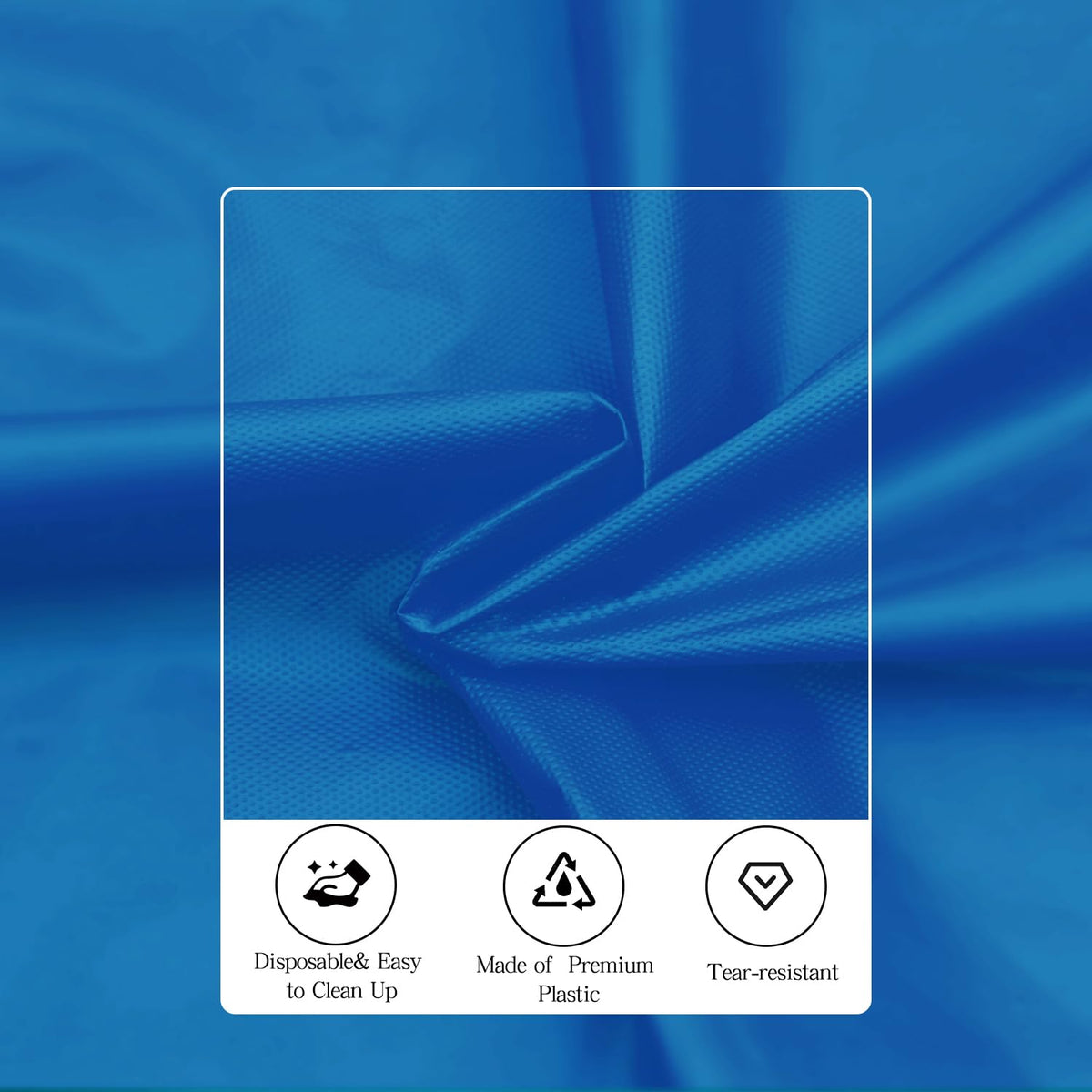 Tujol tear-resistant thickened tablecloth keeps surfaces clean during meals.