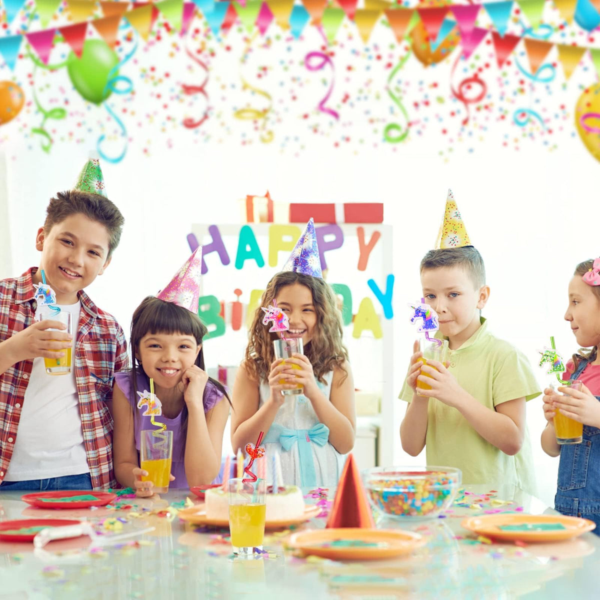 TUKOH TAKA durable reusable unicorn straws for everyday use