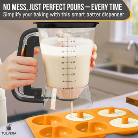 Clear measurement markings on Tulvera dispenser for precise portion control