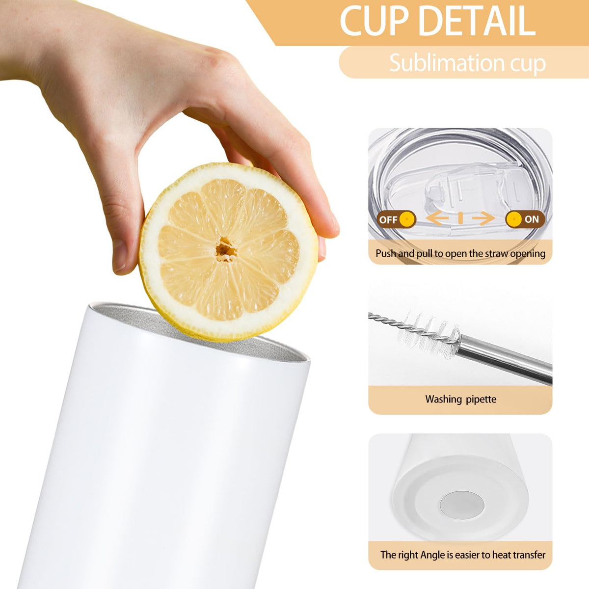 tumbchic flat edge bottom for cleaner sublimation results on white tumbler