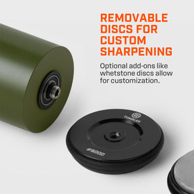 Tumbler Pro magnetic knife holder provides safe, convenient storage.