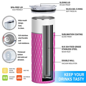 TUMBTU leak-proof BPA-free lid prevents spills during travel.