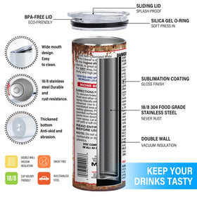 TUMBTU slim-fit tumbler design fits most cup holders in vehicles and desks.