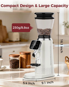 Tuni G2 fingerprint-resistant finish keeps the grinder looking clean.