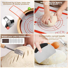 Tunyet bread lame with blades supports precise scoring before baking