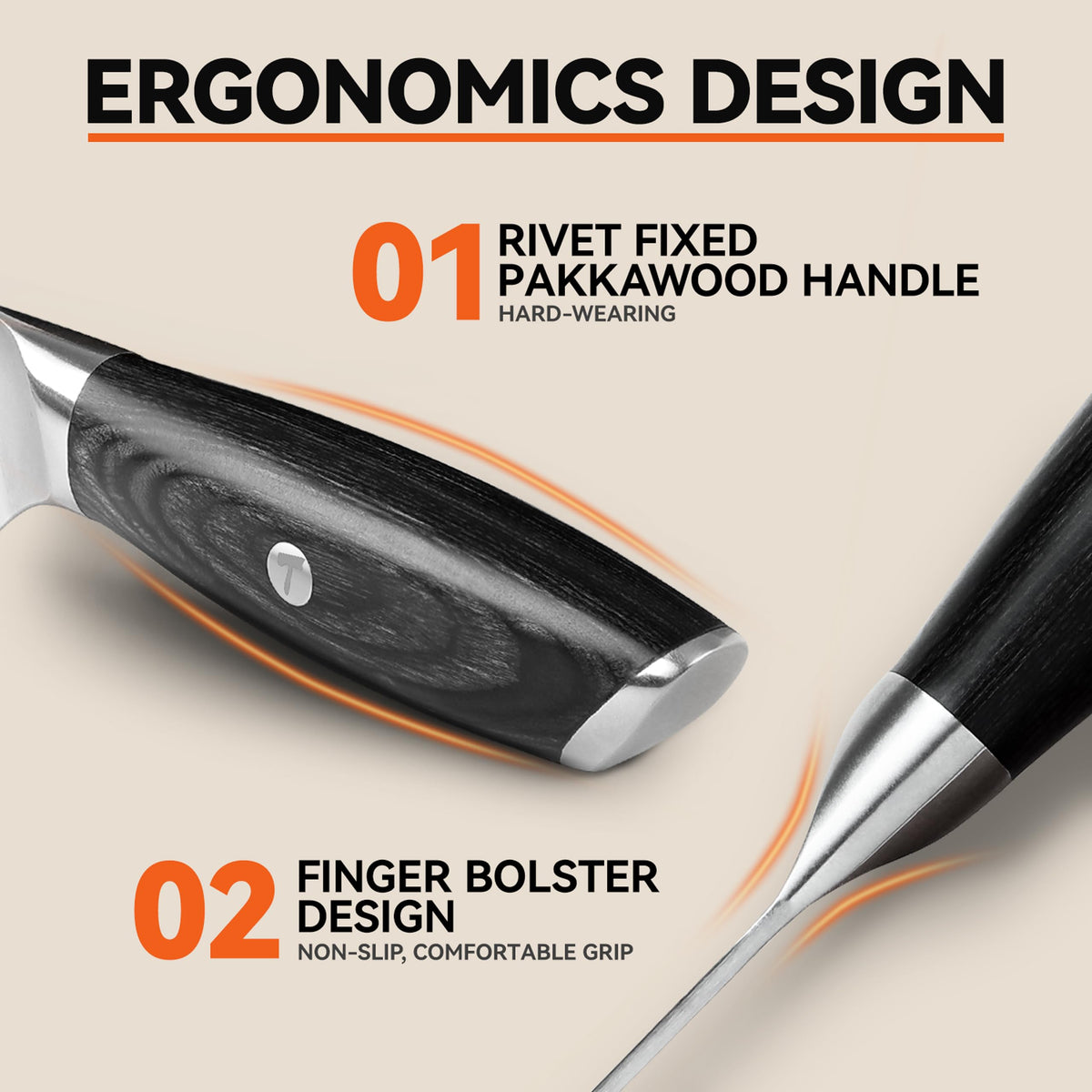 TUO Brisket Knife 12-Inch meat carving action through large roasts.