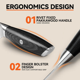 TUO Brisket Knife 12-Inch meat carving action through large roasts.