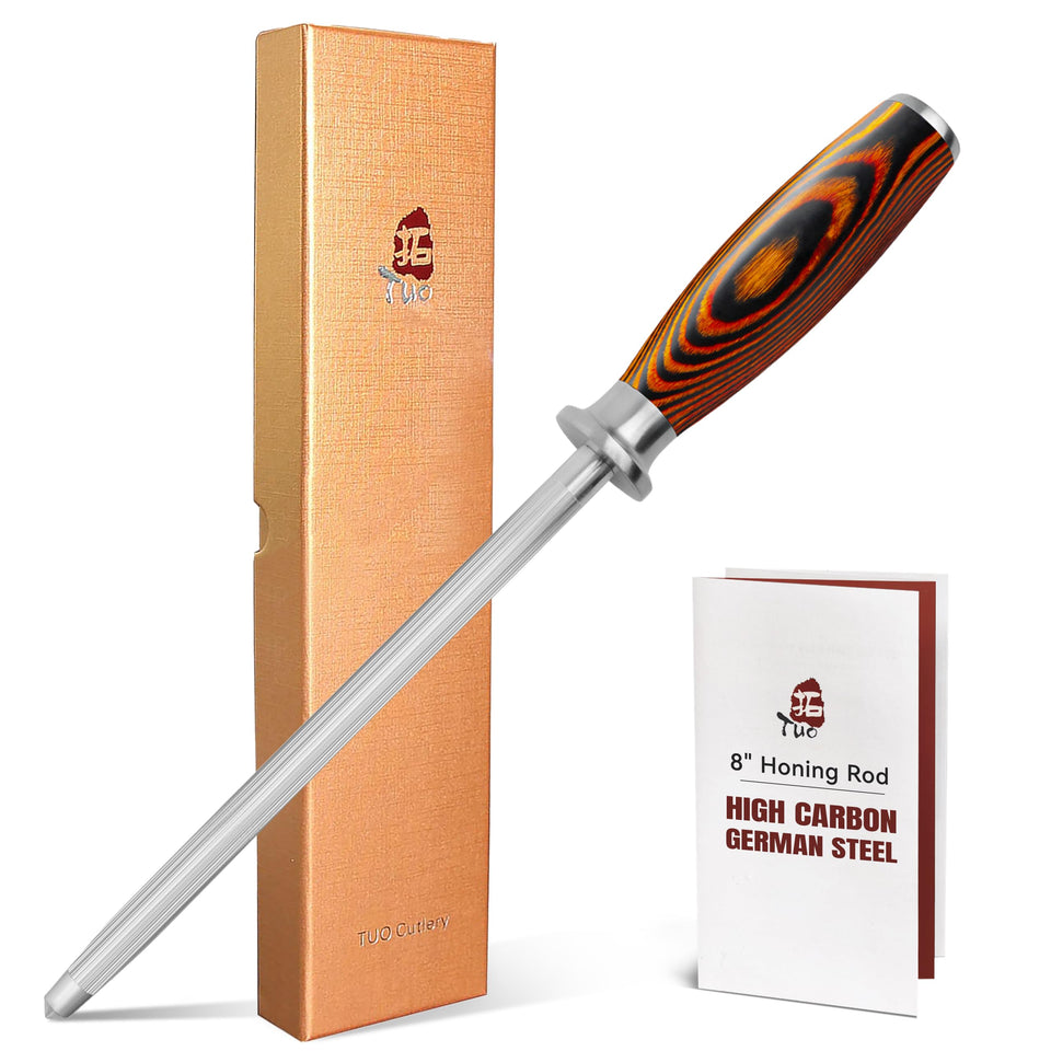 TUO Honing Rod with a thick 0.48 inch core for efficient daily sharpening.